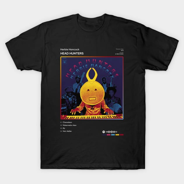 Herbie Hancock - Head Hunters Tracklist Album T-Shirt by 80sRetro